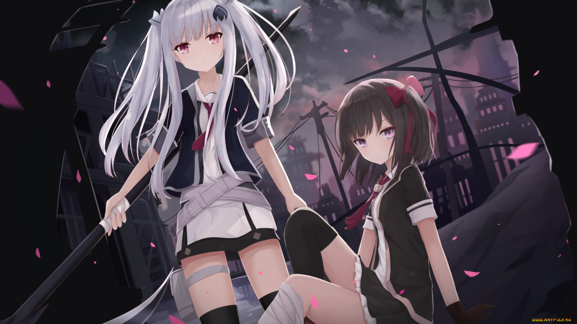 аниме, оружие, , техника, , технологии, девушки