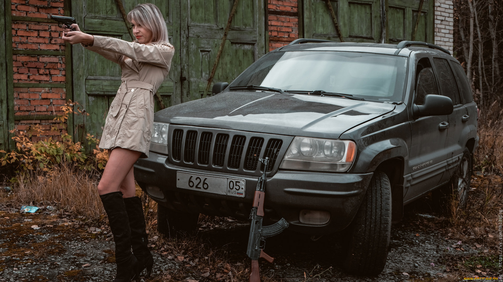 автомобили, -авто, с, девушками, jeep, grand, cherokee