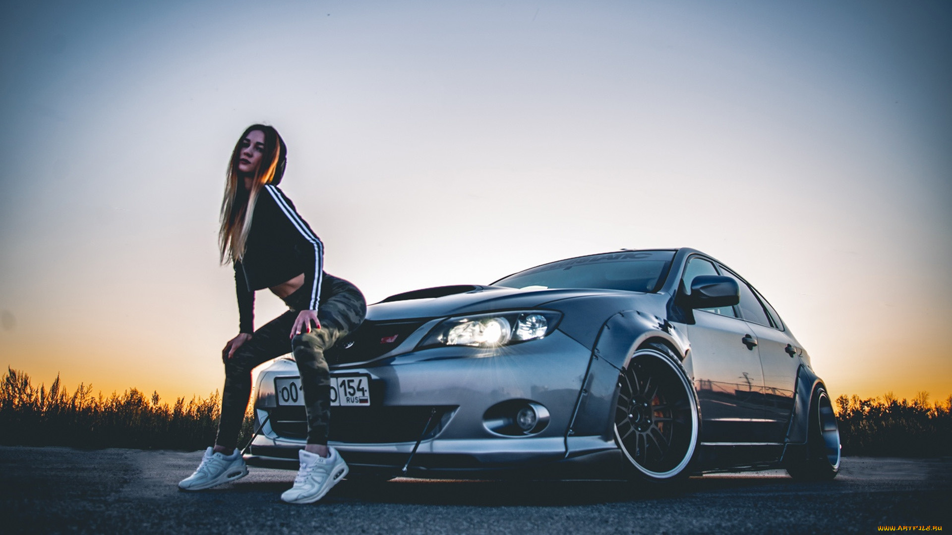 автомобили, -авто, с, девушками, subaru, impreza, wrx