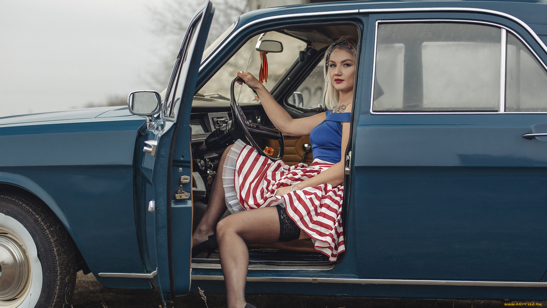 автомобили, -авто, с, девушками, виктория, газ, 24