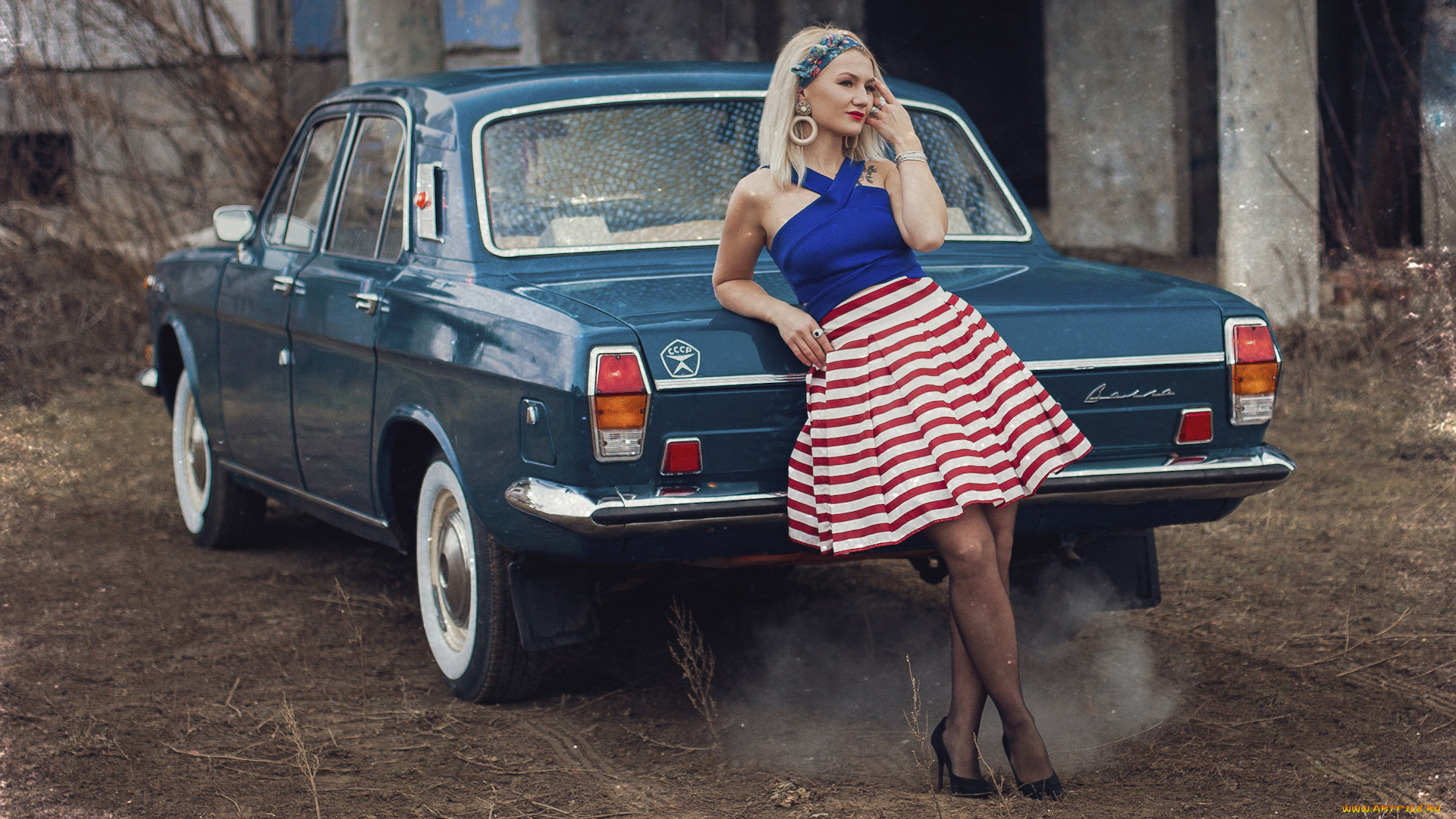 автомобили, -авто, с, девушками, виктория, газ, 24