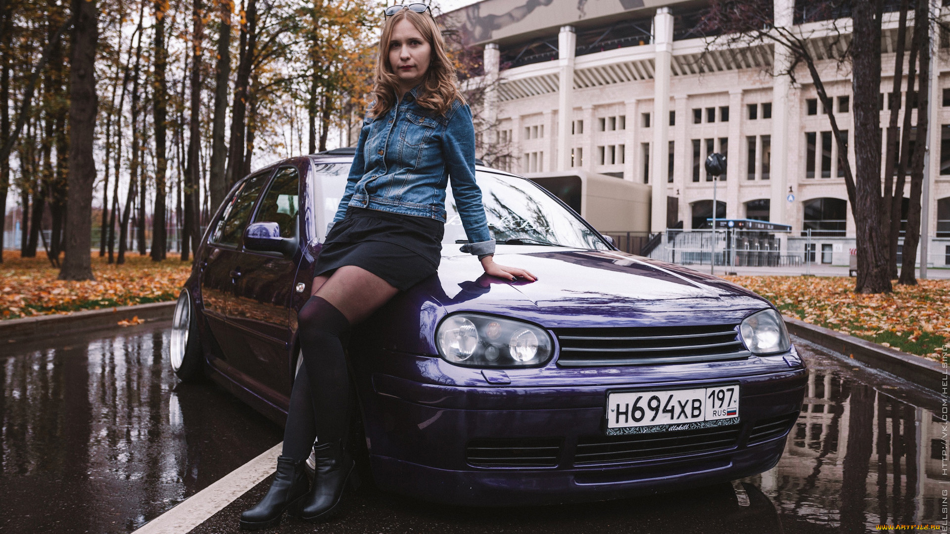 автомобили, -авто, с, девушками, volkswagen, golf