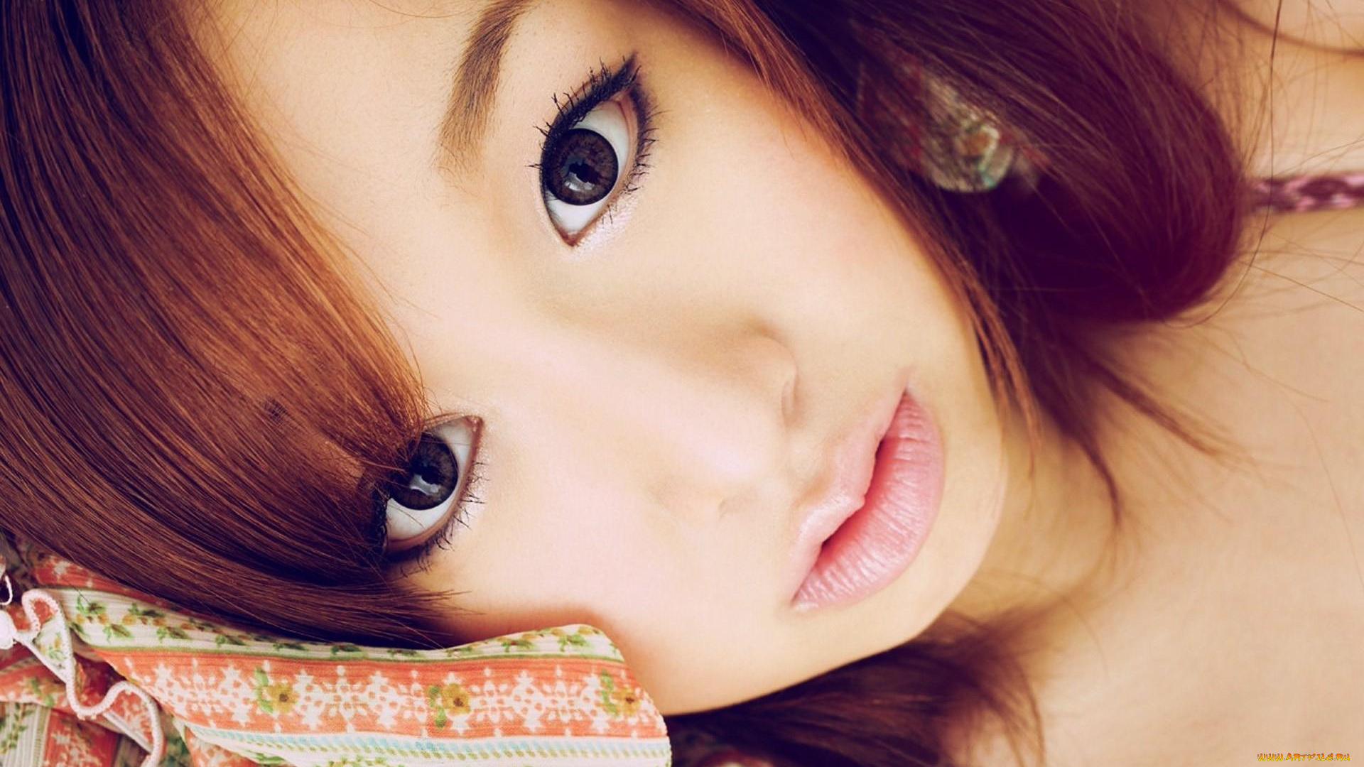 девушки, -unsort, , азиатки, лицо, шатенка