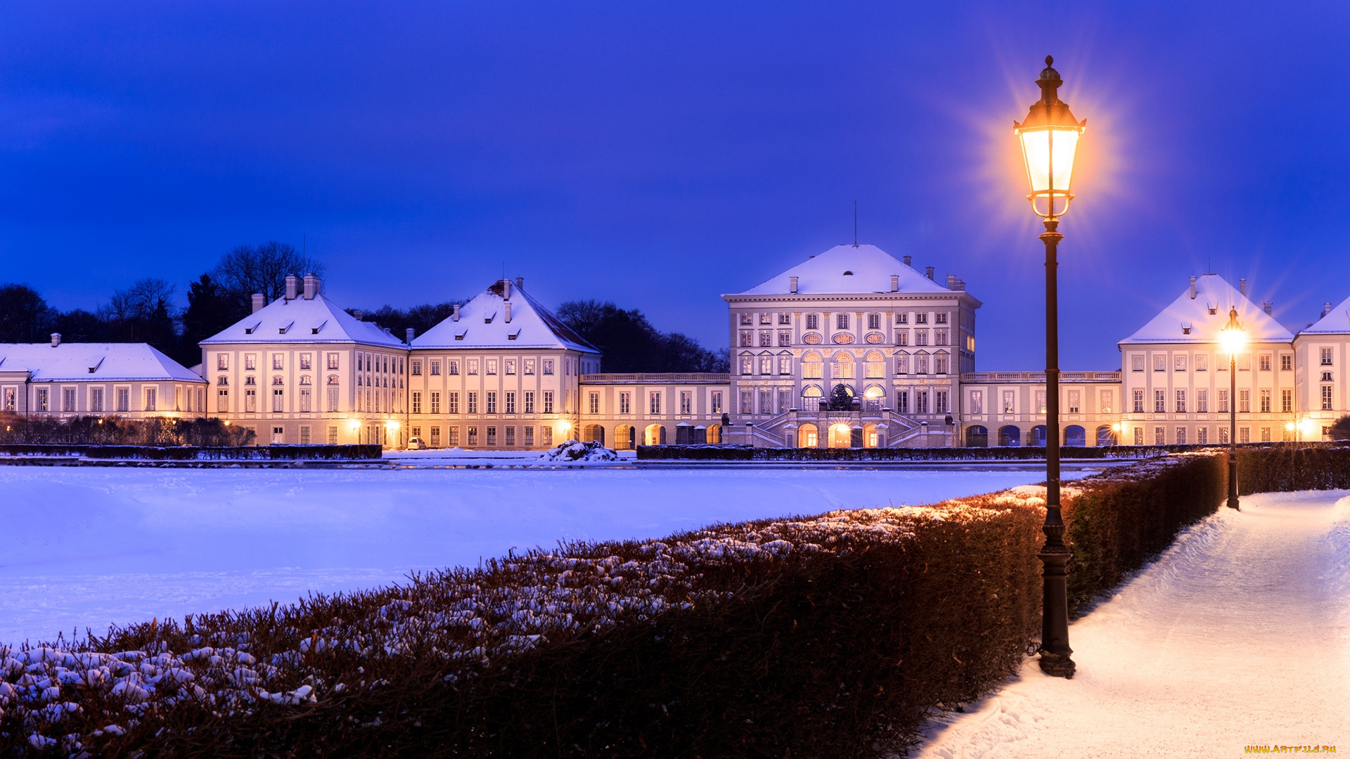 города, мюнхен, , германия, мюнхен, дворец, нимфенбург