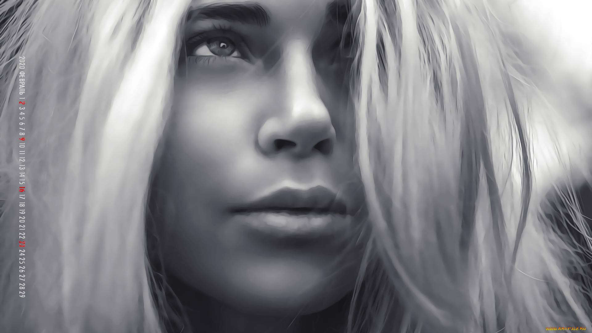 календари, компьютерный, дизайн, лицо, девушка, женщина, 2020, calendar