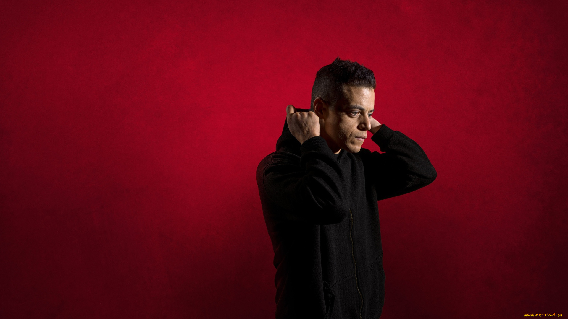 мужчины, rami, malek, капюшон, кофта, актер, rami, malek