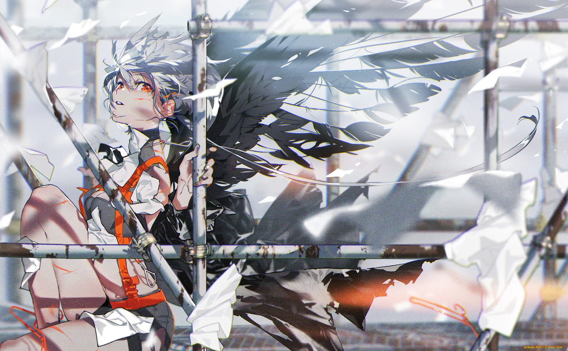 аниме, ангелы, , демоны, девушка