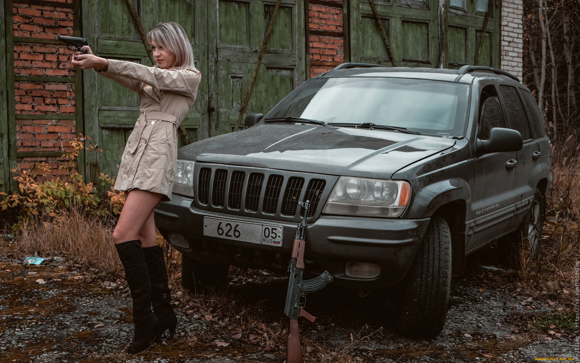 автомобили, -авто, с, девушками, jeep, grand, cherokee