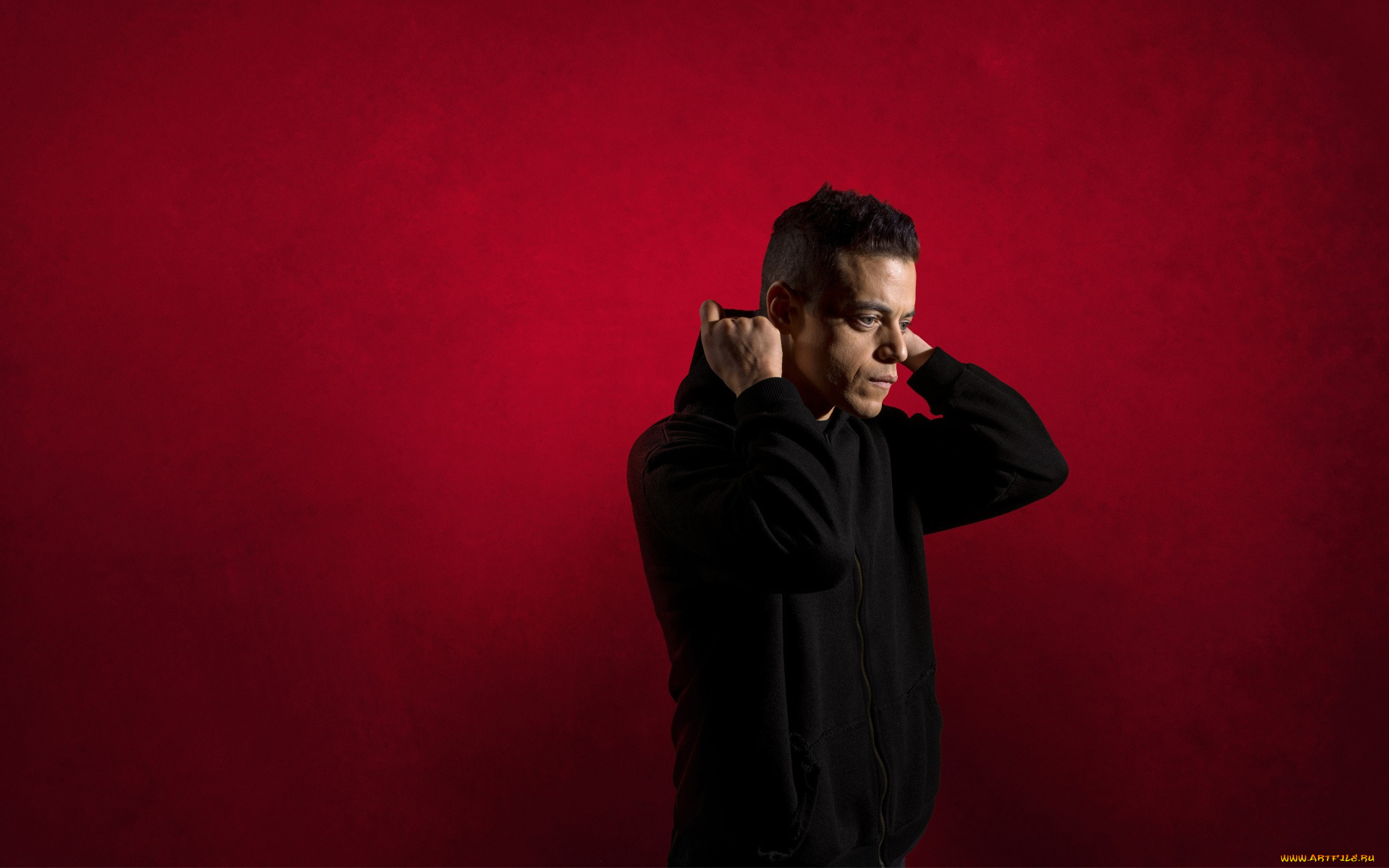 мужчины, rami, malek, капюшон, кофта, актер, rami, malek