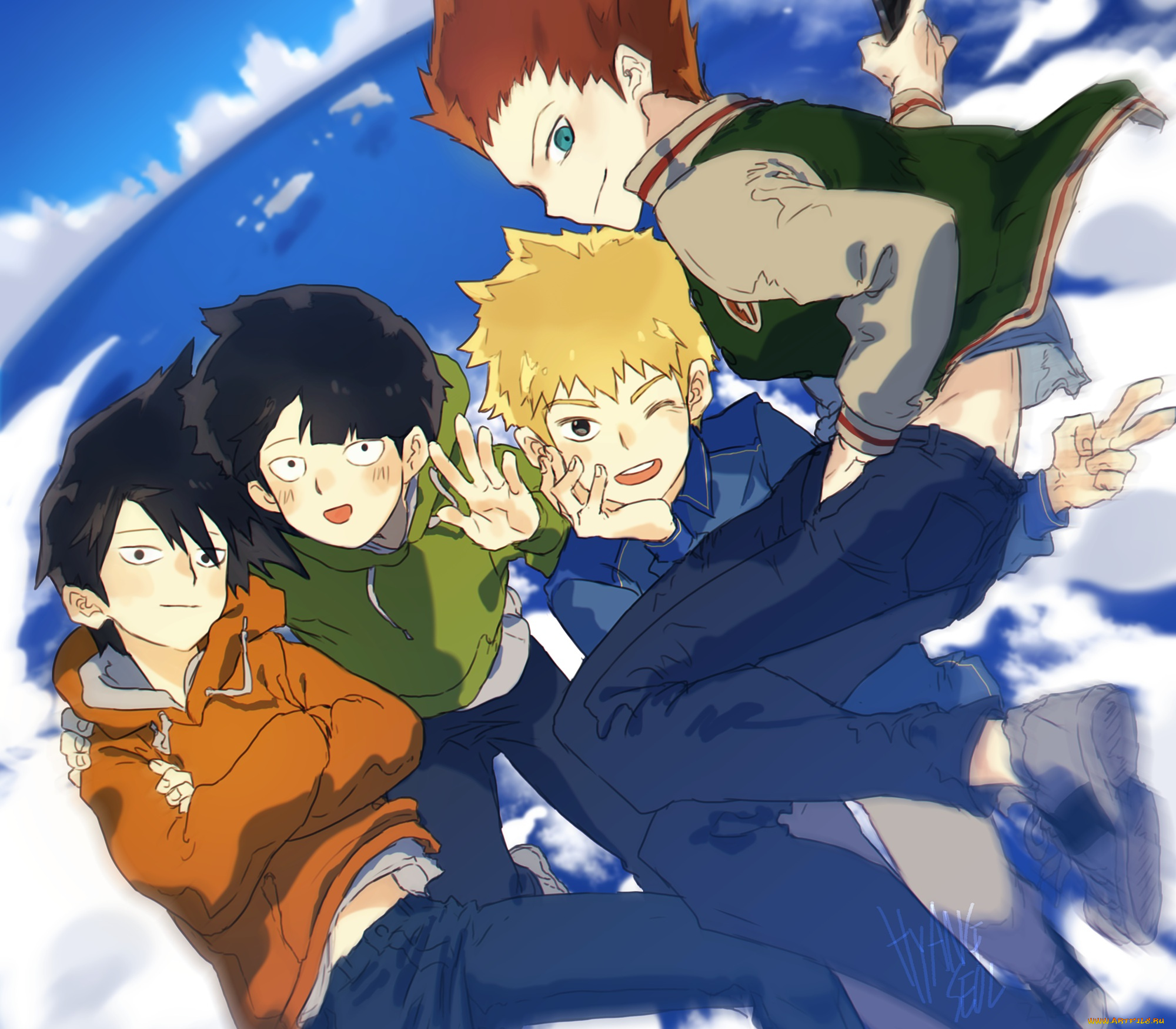 аниме, mob, psycho, 100, mob, psycho, 100