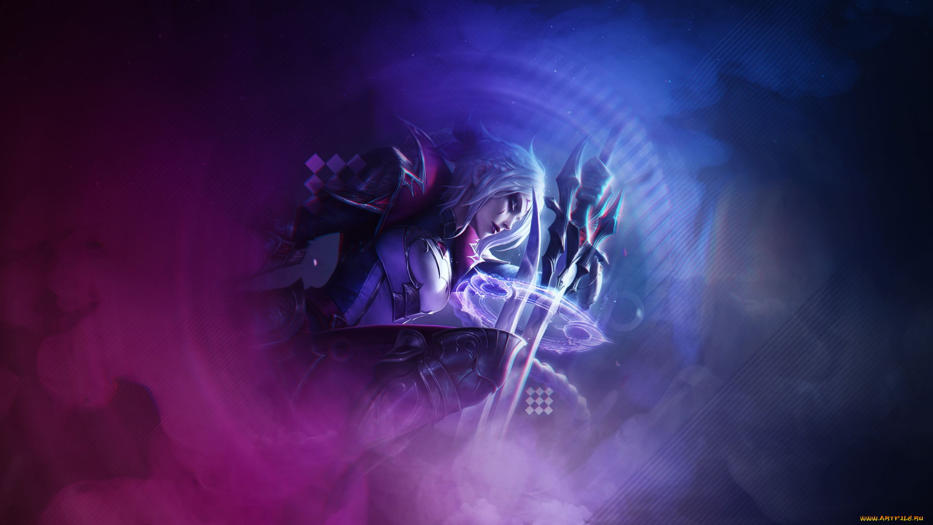 видео, игры, league, of, legends, league, of, legends, diana