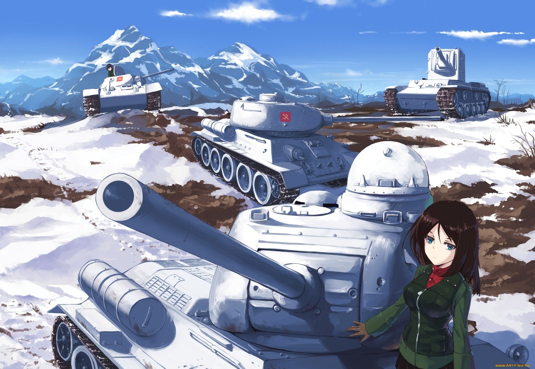 аниме, girls, und, panzer, girls, und, panzer