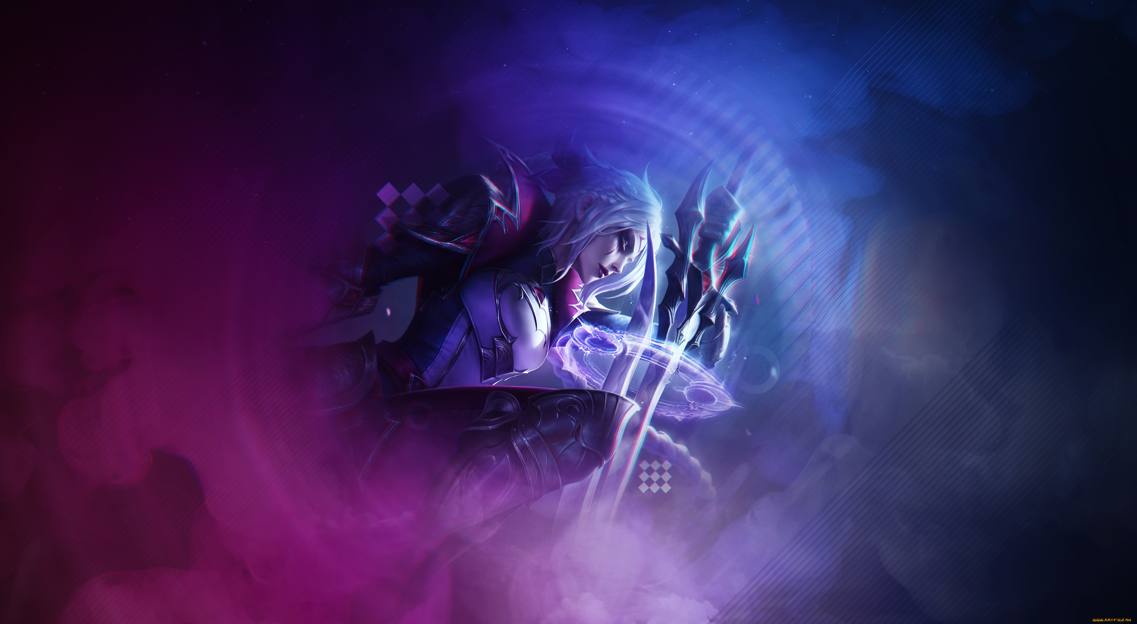 видео, игры, league, of, legends, league, of, legends, diana