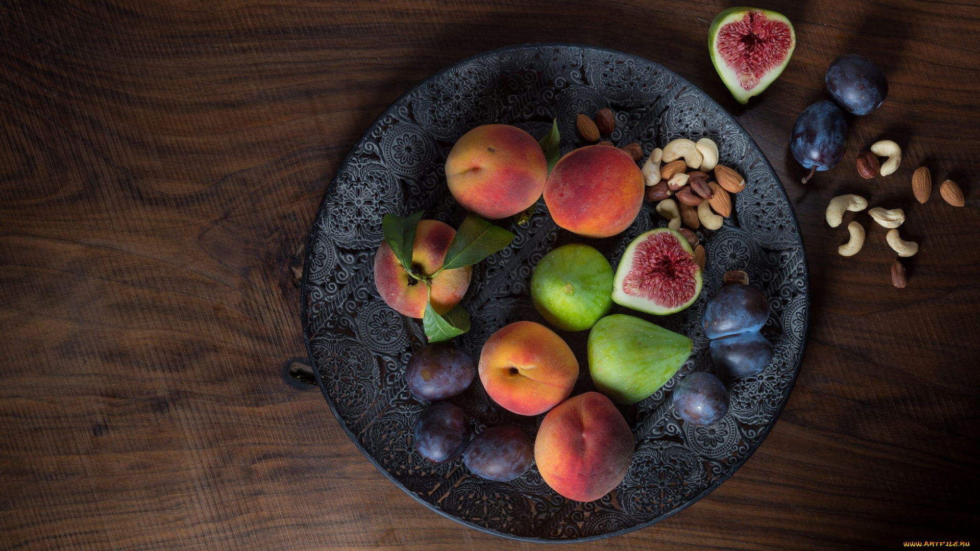 еда, фрукты, , ягоды, персики, сливы, инжир