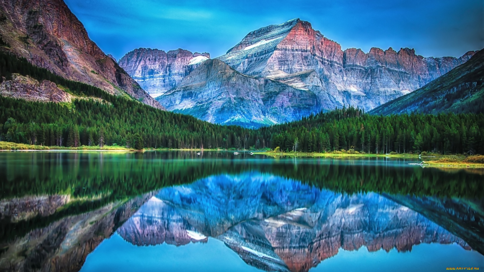 природа, реки, озера, озеро, горы, лес