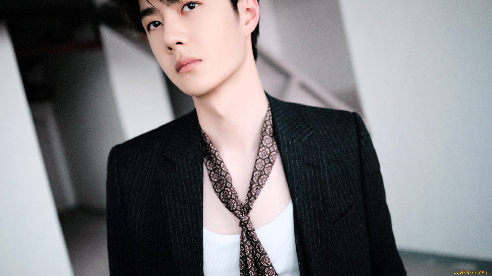 мужчины, wang, yi, bo, актер, пиджак, галстук