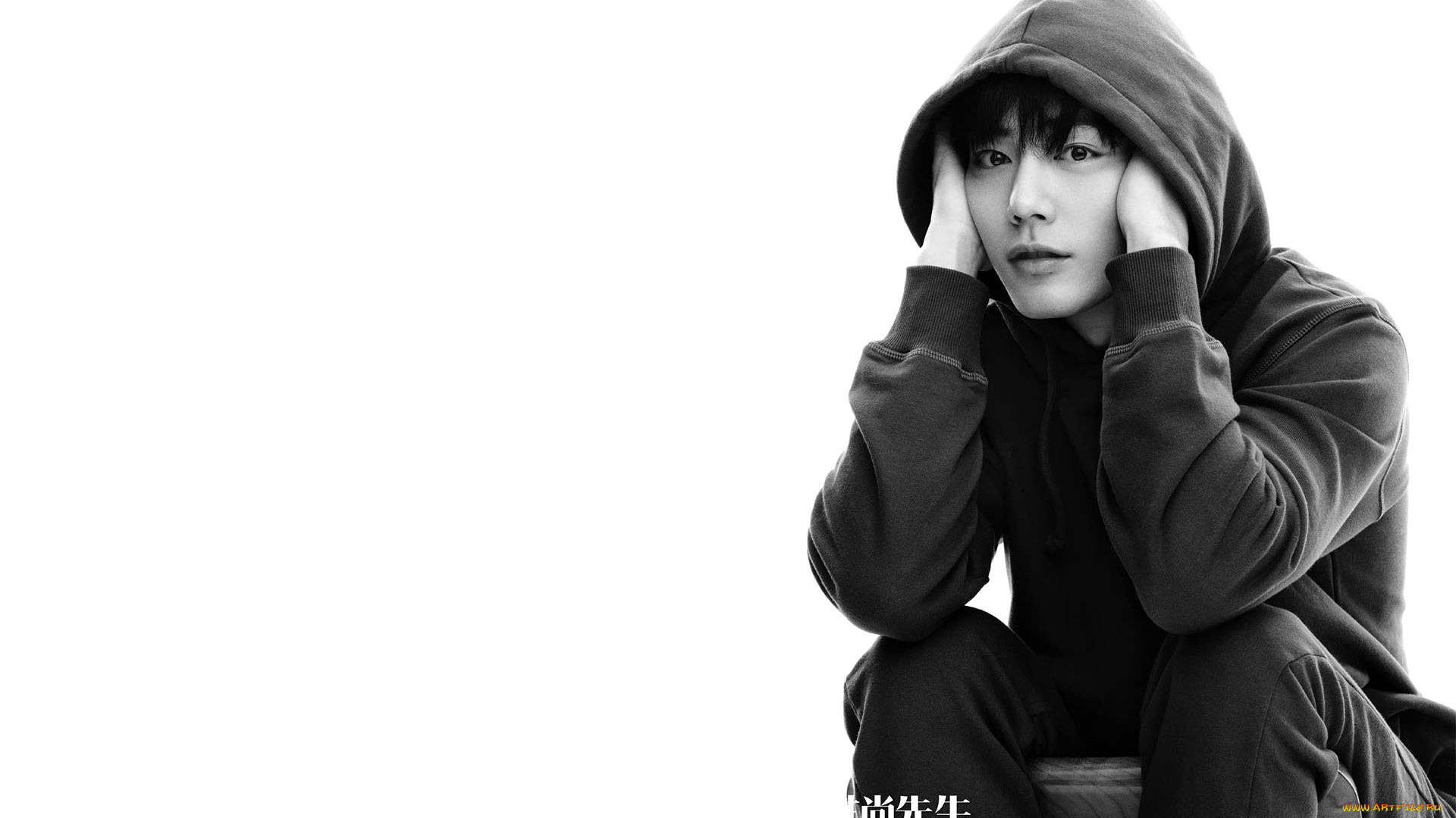 мужчины, xiao, zhan, актер, толстовка, капюшон