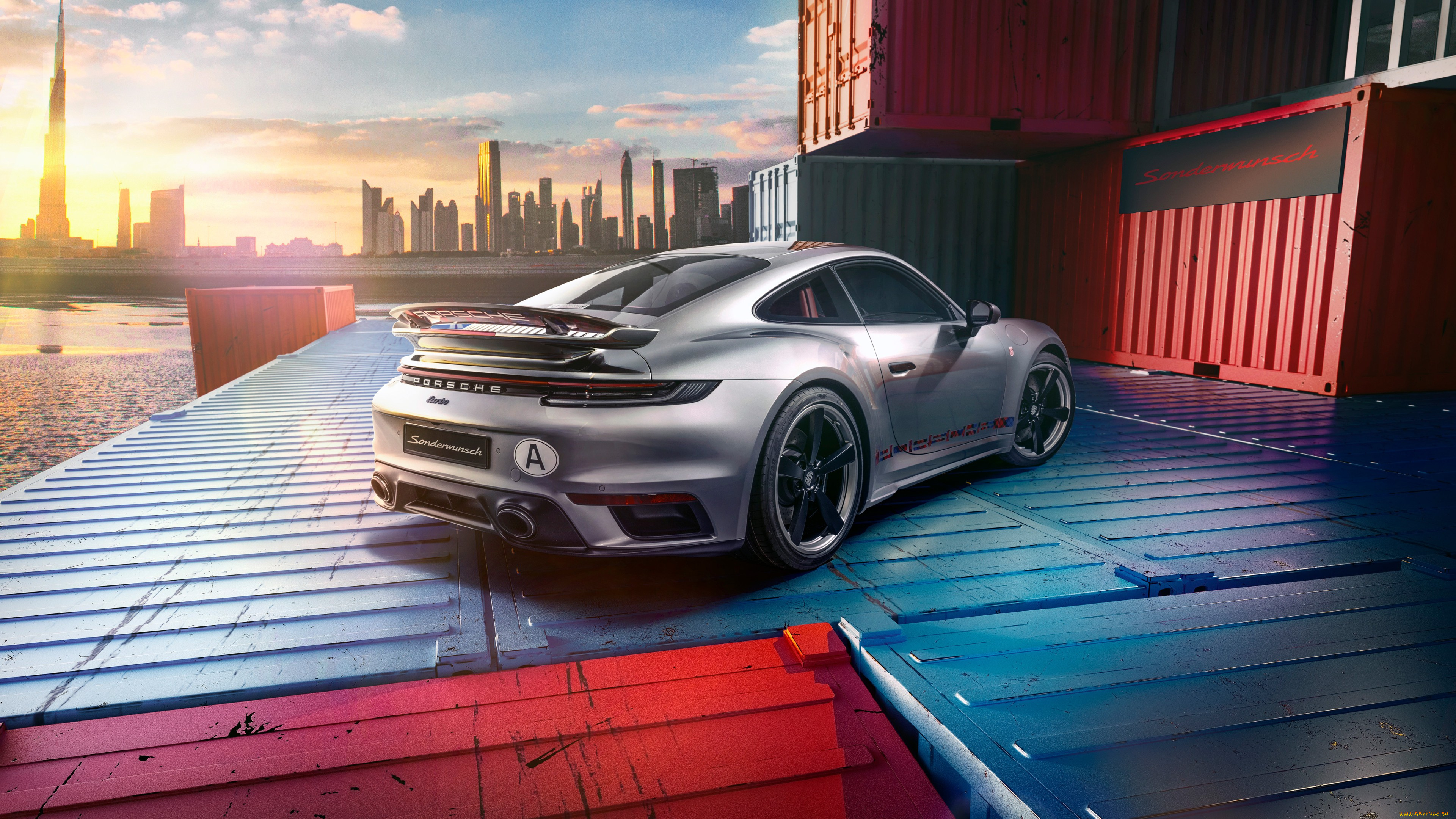 автомобили, porsche, 911, turbo, remastered, by, sonderwunsch