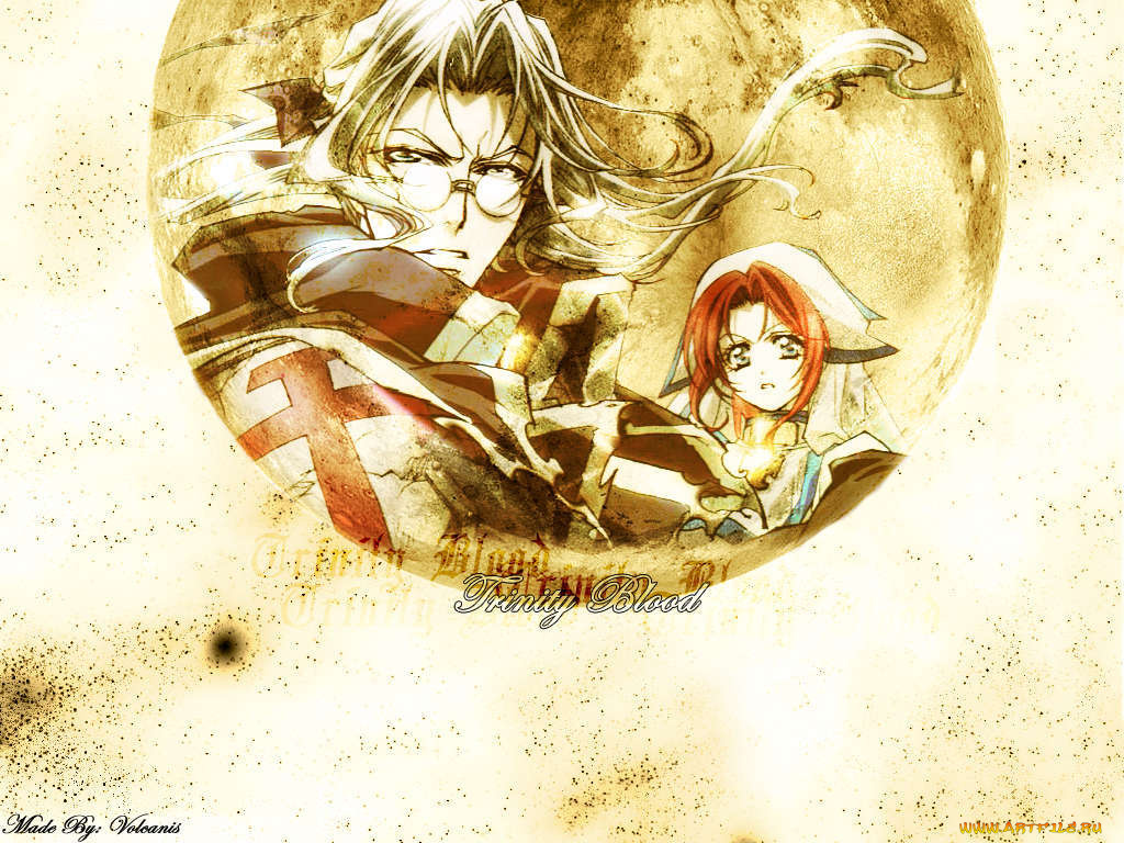 аниме, trinity, blood