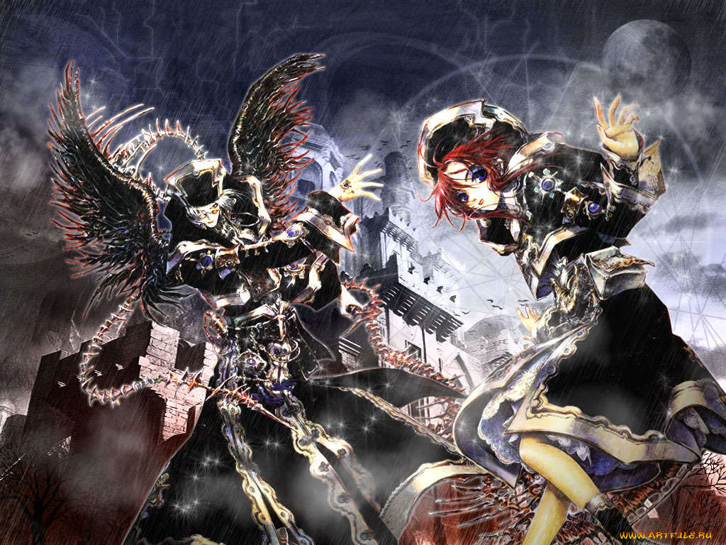 аниме, trinity, blood