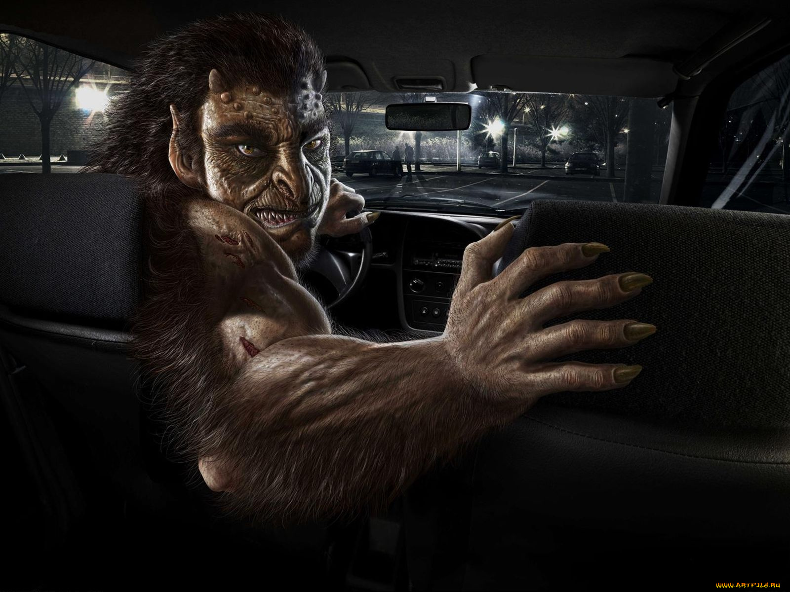 такси, подано, фэнтези, существа