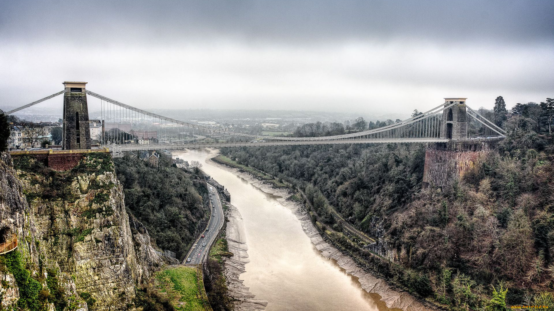 bristol, england, города, мосты