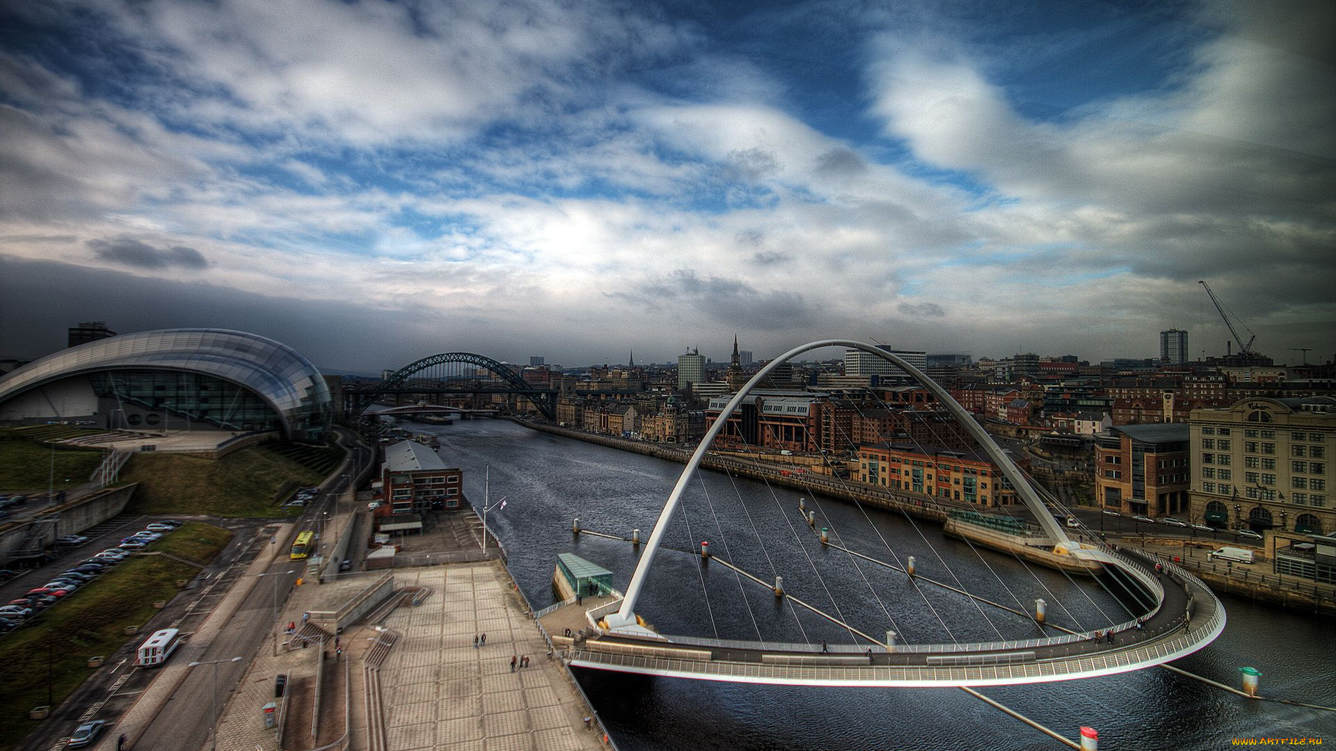 millennium, bridge, london, города, лондон, великобритания