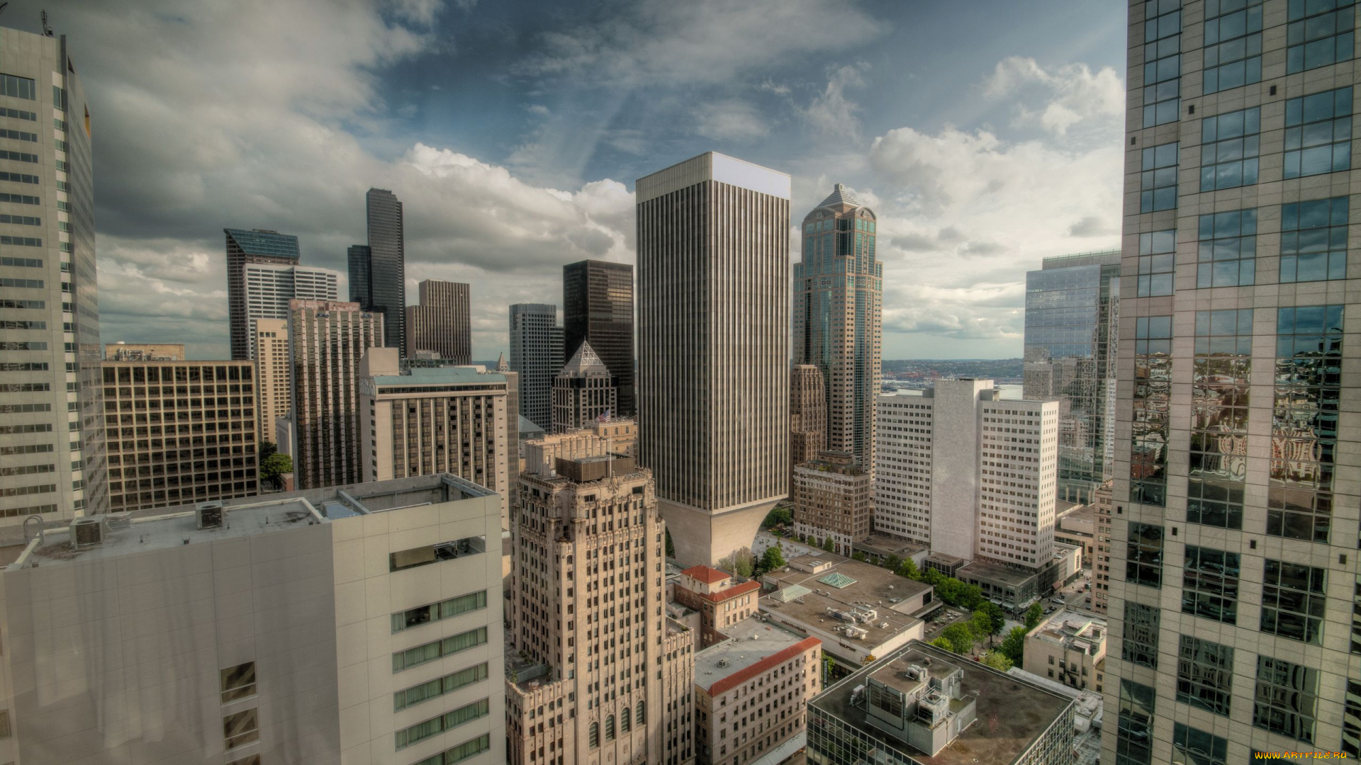 seattle, города, здания, дома