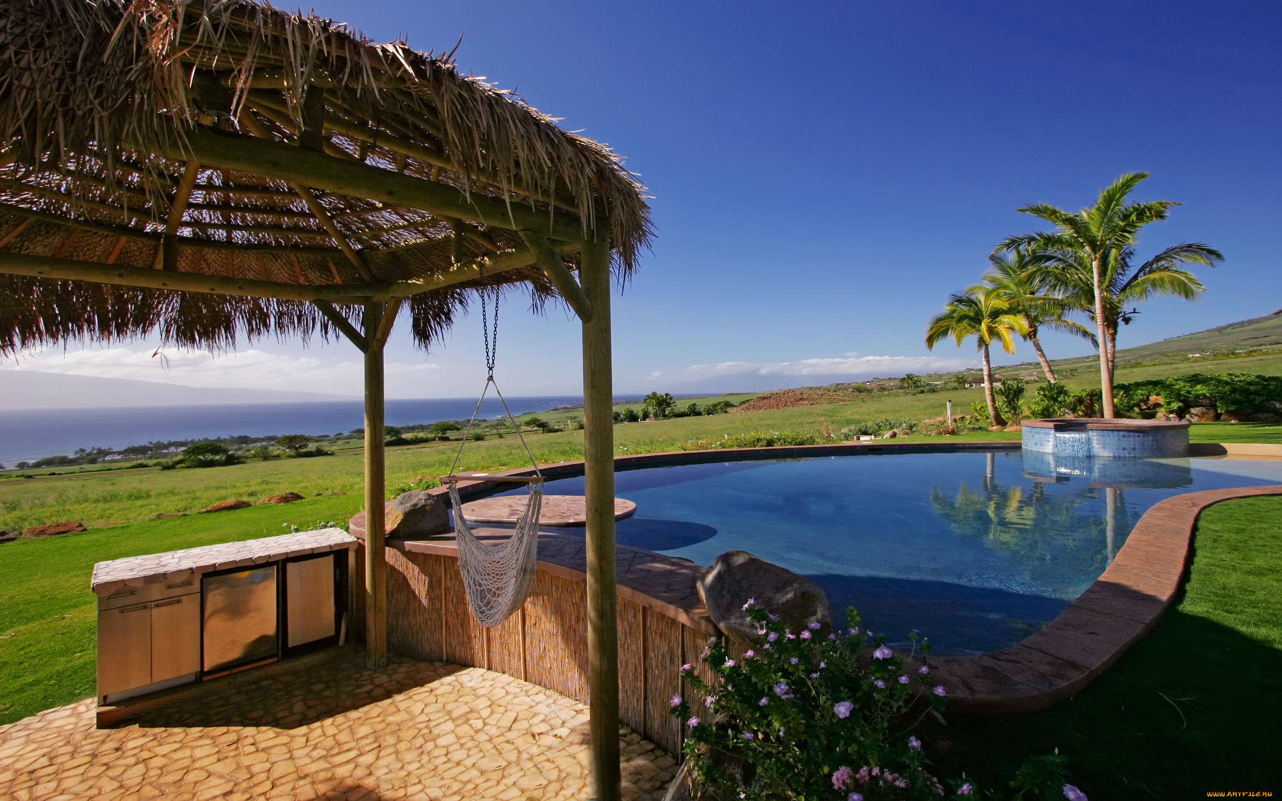 интерьер, бассейны, открытые, площадки