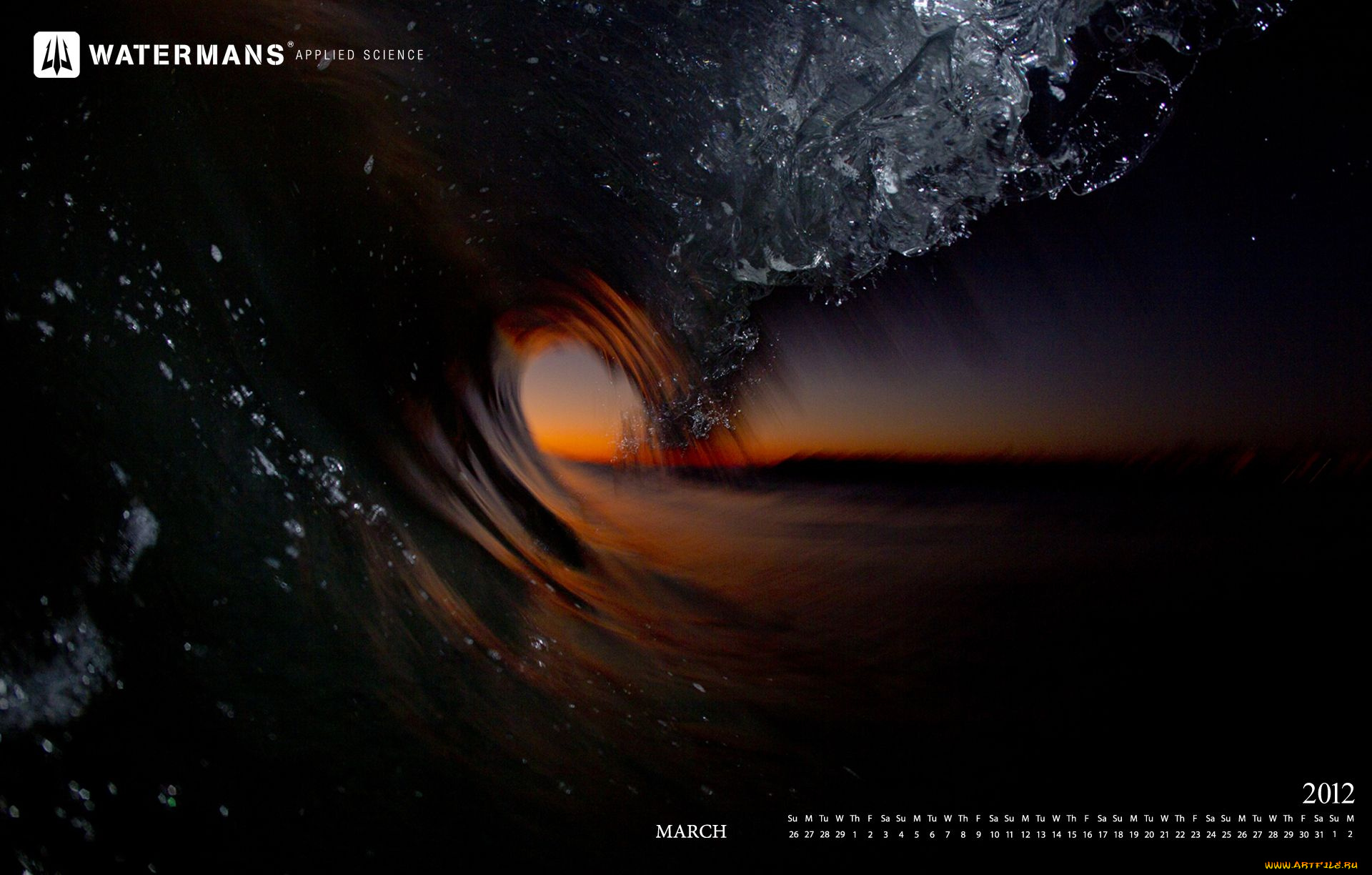 календари, природа, волна