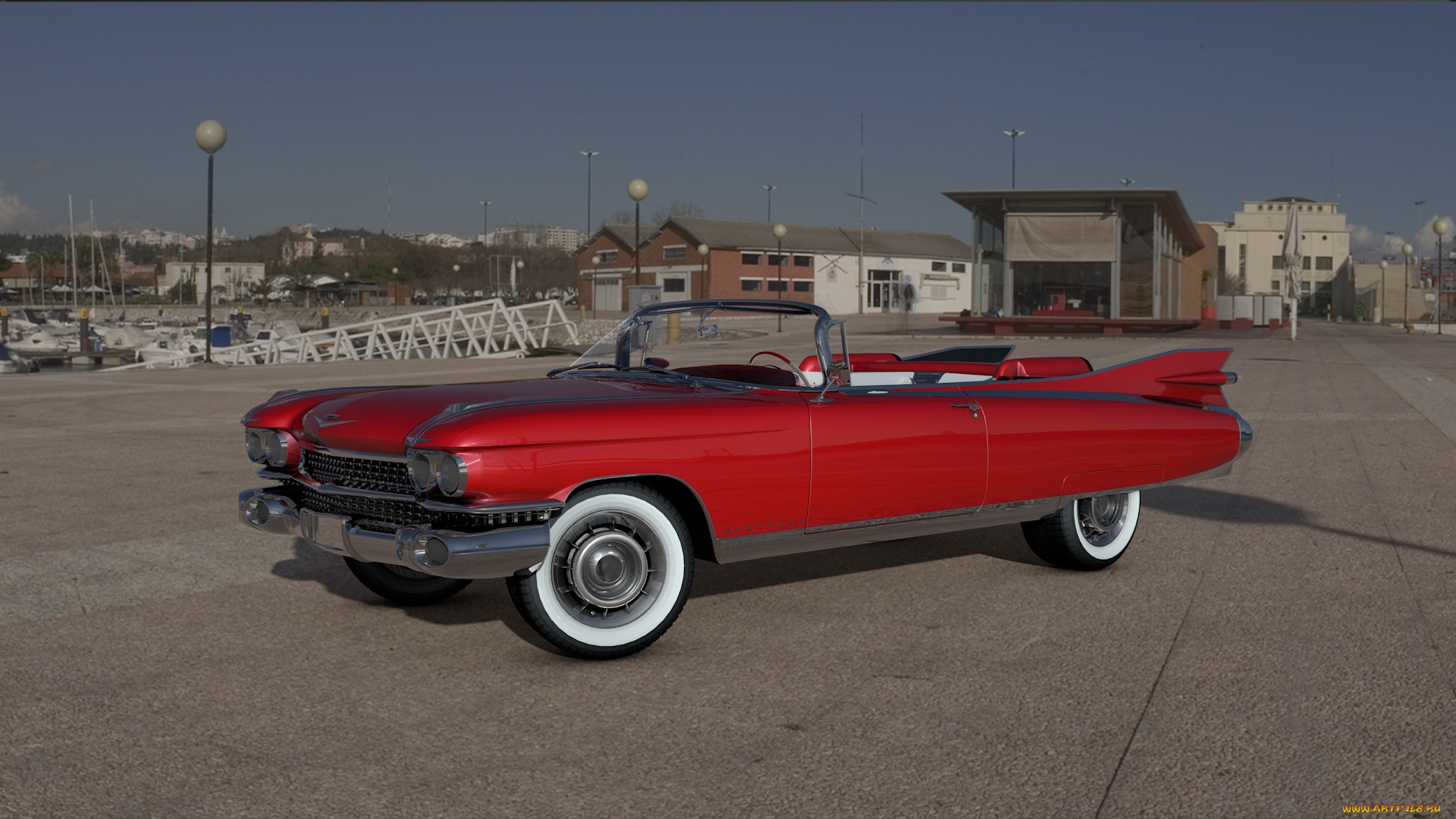 автомобили, 3д, красный, автомобиль