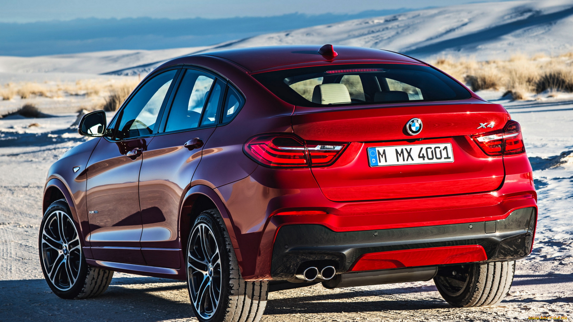 автомобили, bmw, красный, x4, x, drive, 35i, m, sports, package, f26, 2014г