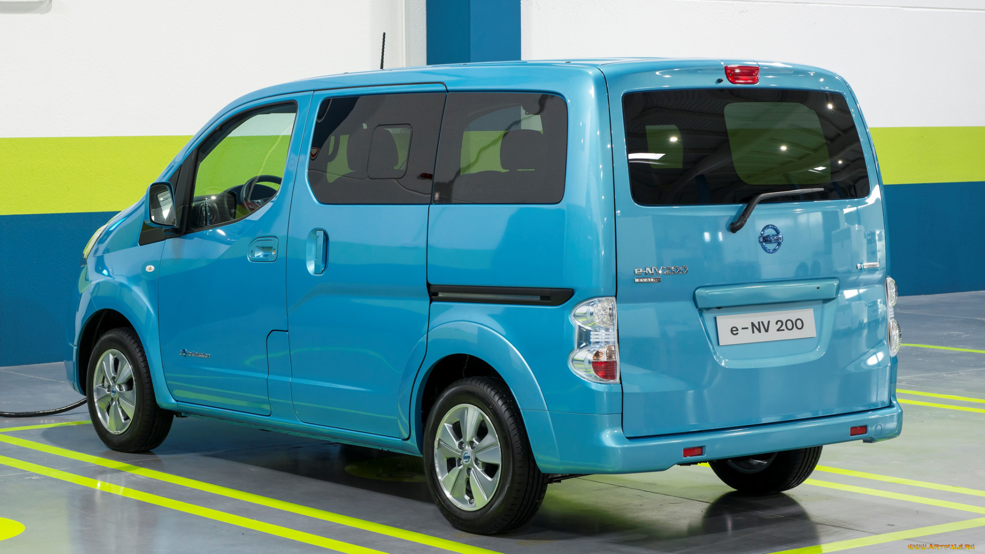 автомобили, nissan, datsun, e-nv200, 2014, синий