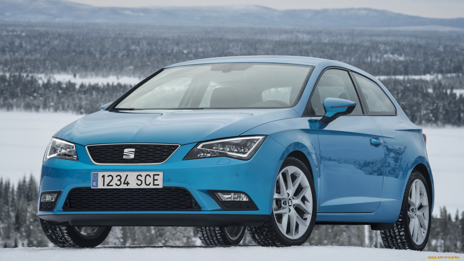автомобили, seat, sc, leon, синий, 2013