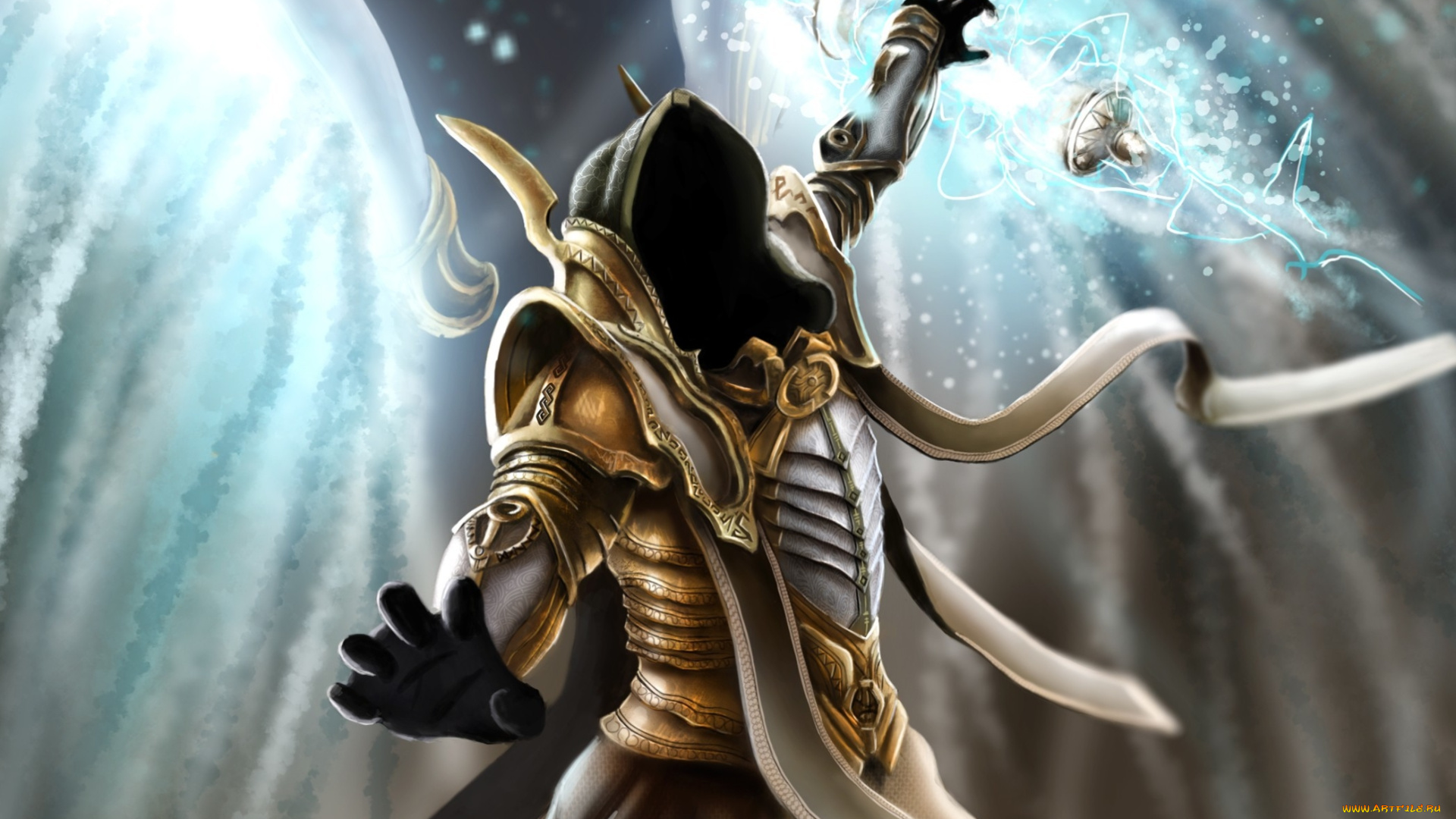 diablo, видео, игры, diablo, ii, archangel, of, fate, itherael, магия, капюшон, крылья