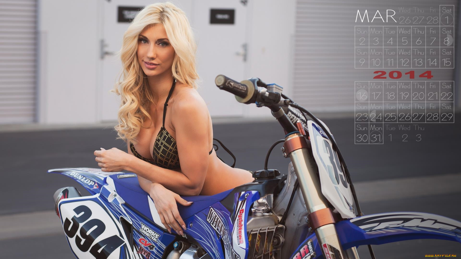 календари, девушки, блондинка, мото