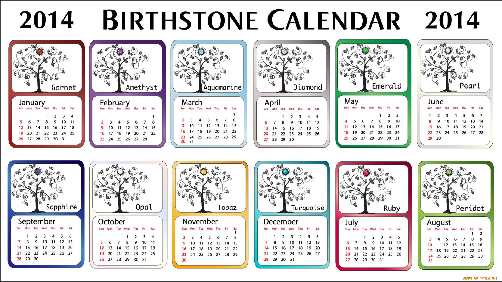 календари, рисованные, , векторная, графика, камни