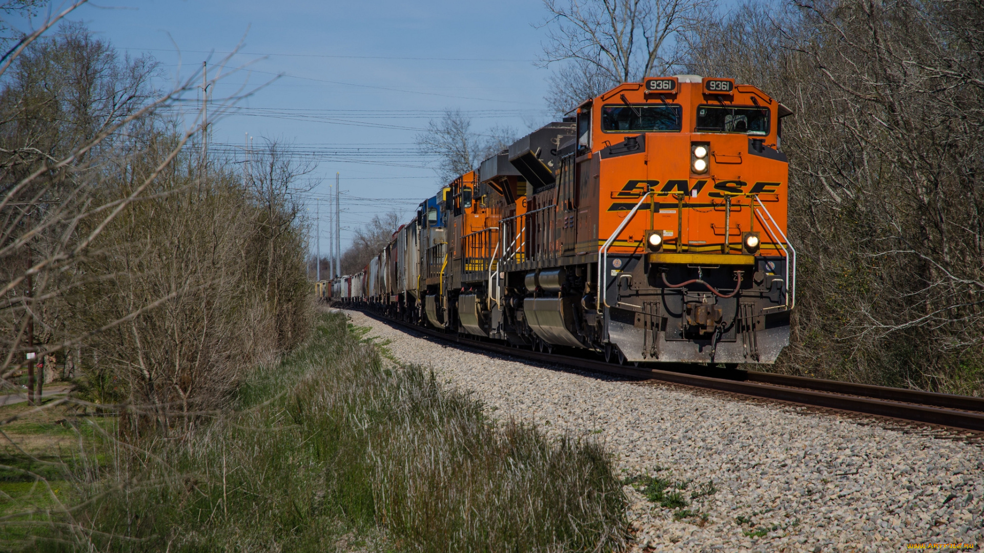 техника, поезда, вагоны, локомотив, дорога, железная