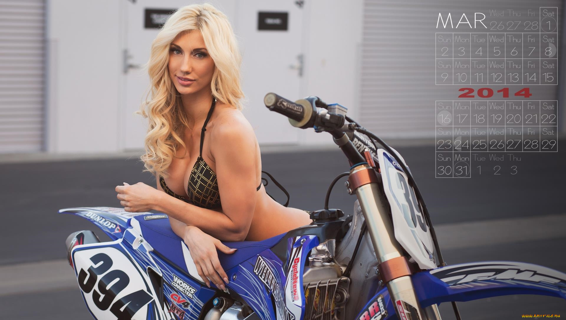 календари, девушки, блондинка, мото