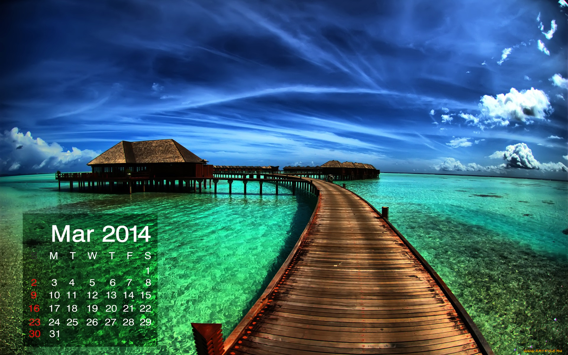 календари, природа, море