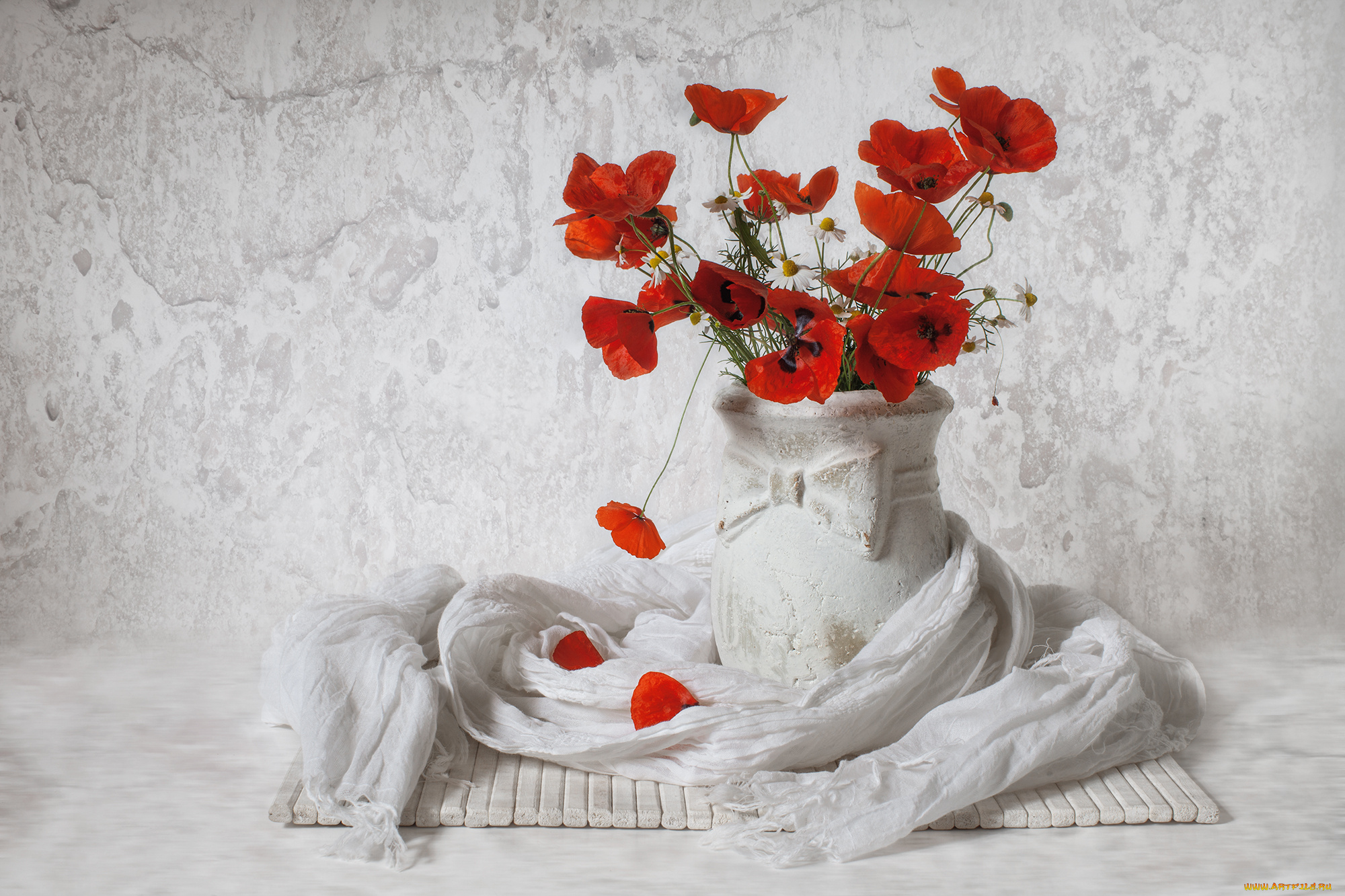 цветы, луговые, , полевые, , цветы, маки, шарф, ваза