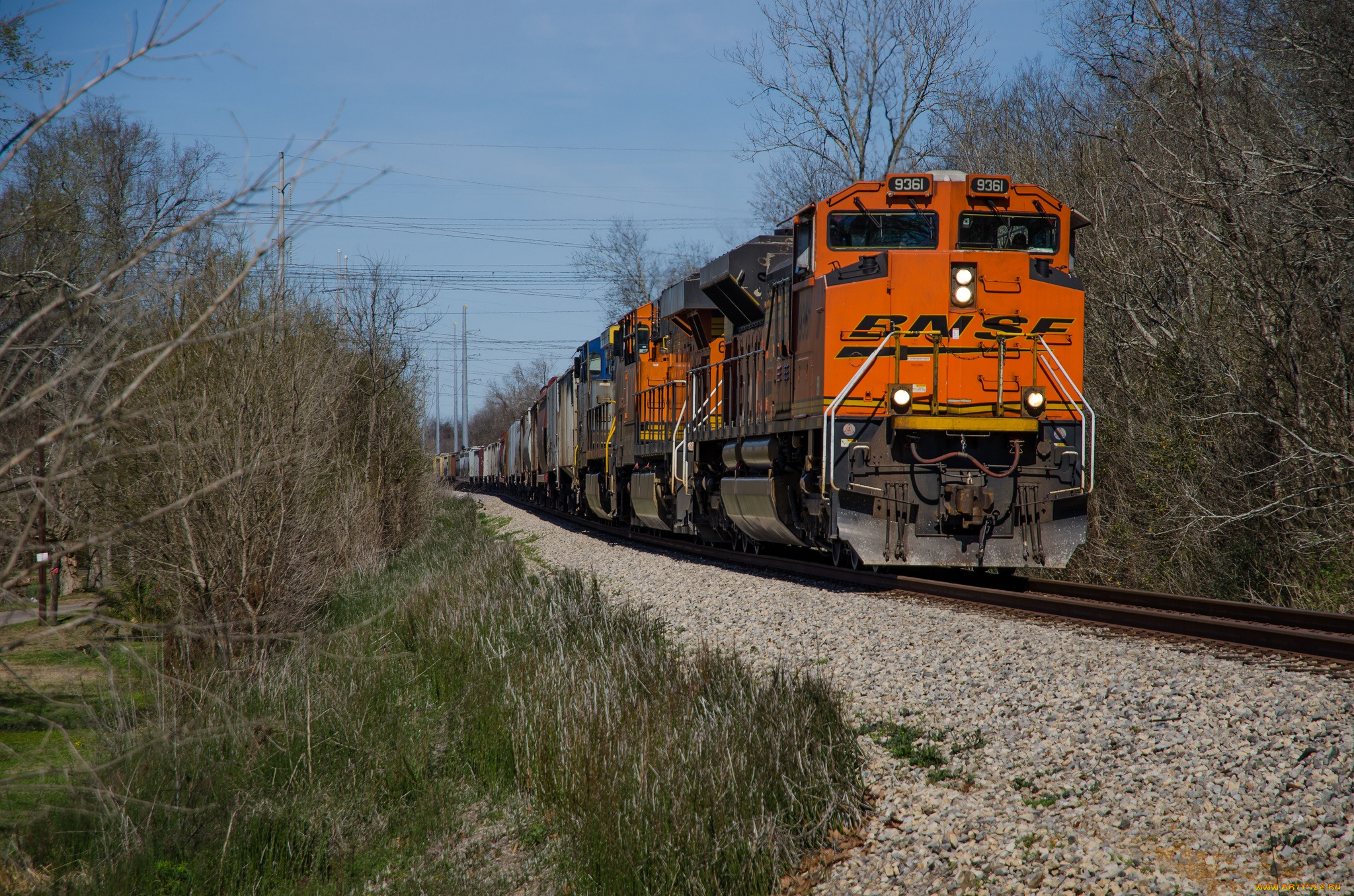 техника, поезда, вагоны, локомотив, дорога, железная