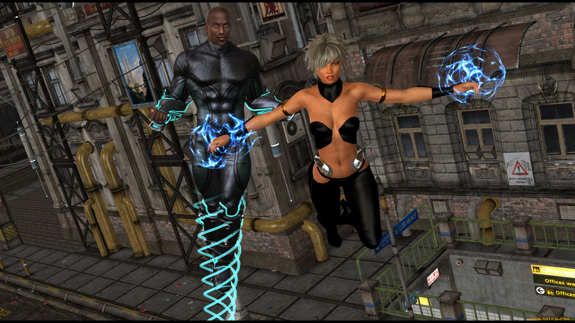 3д, графика, фантазия, , fantasy, девушка, взгляд, мужчина, магия, фон