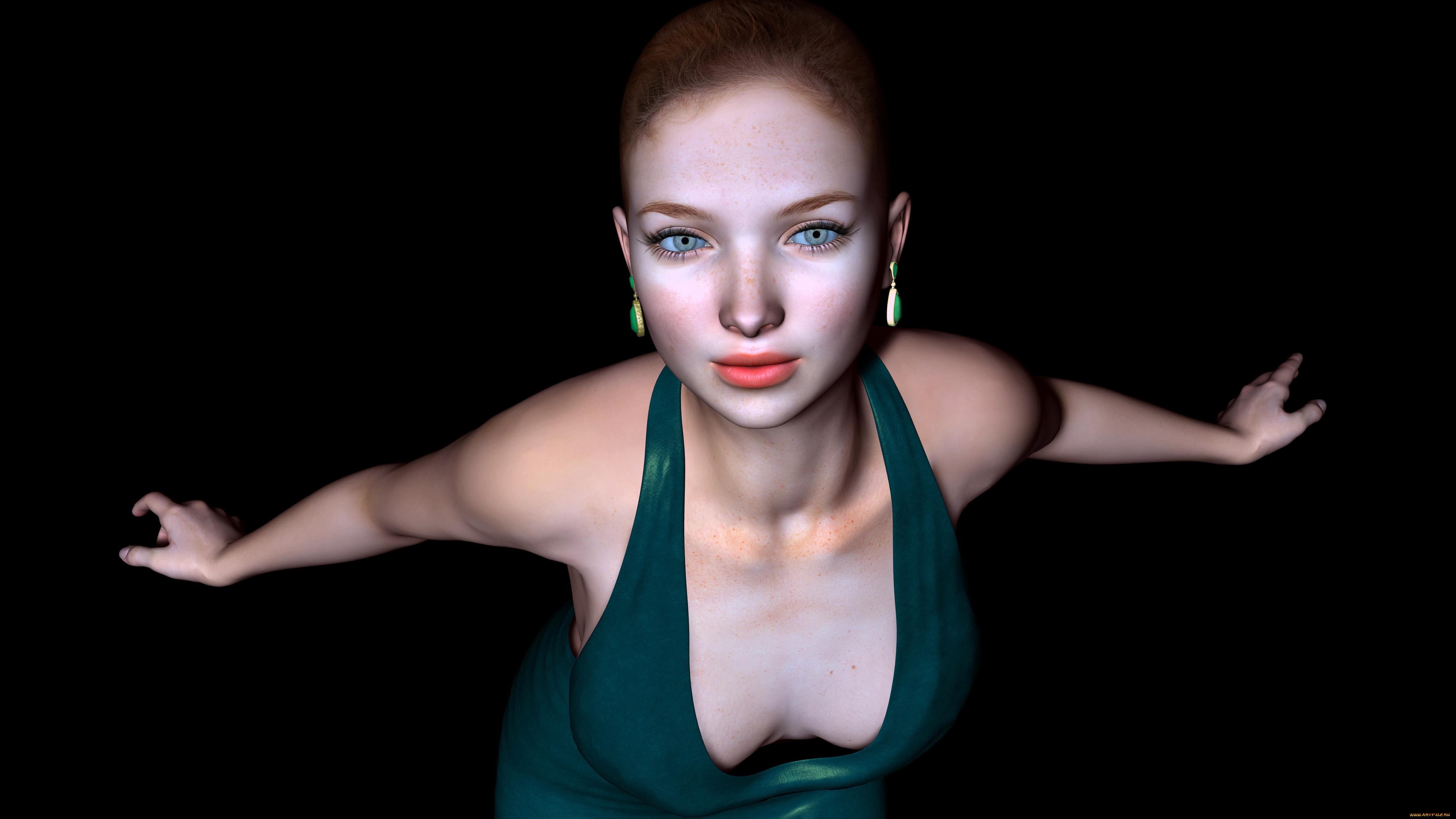 3д, графика, люди, , people, фон, взгляд, девушка