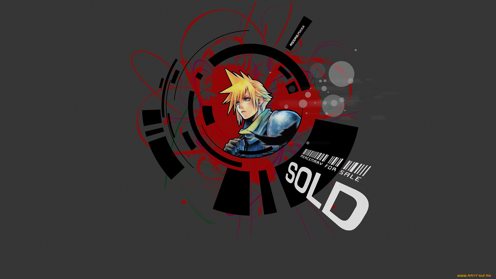 аниме, final, fantasy, cloud, strife, воин