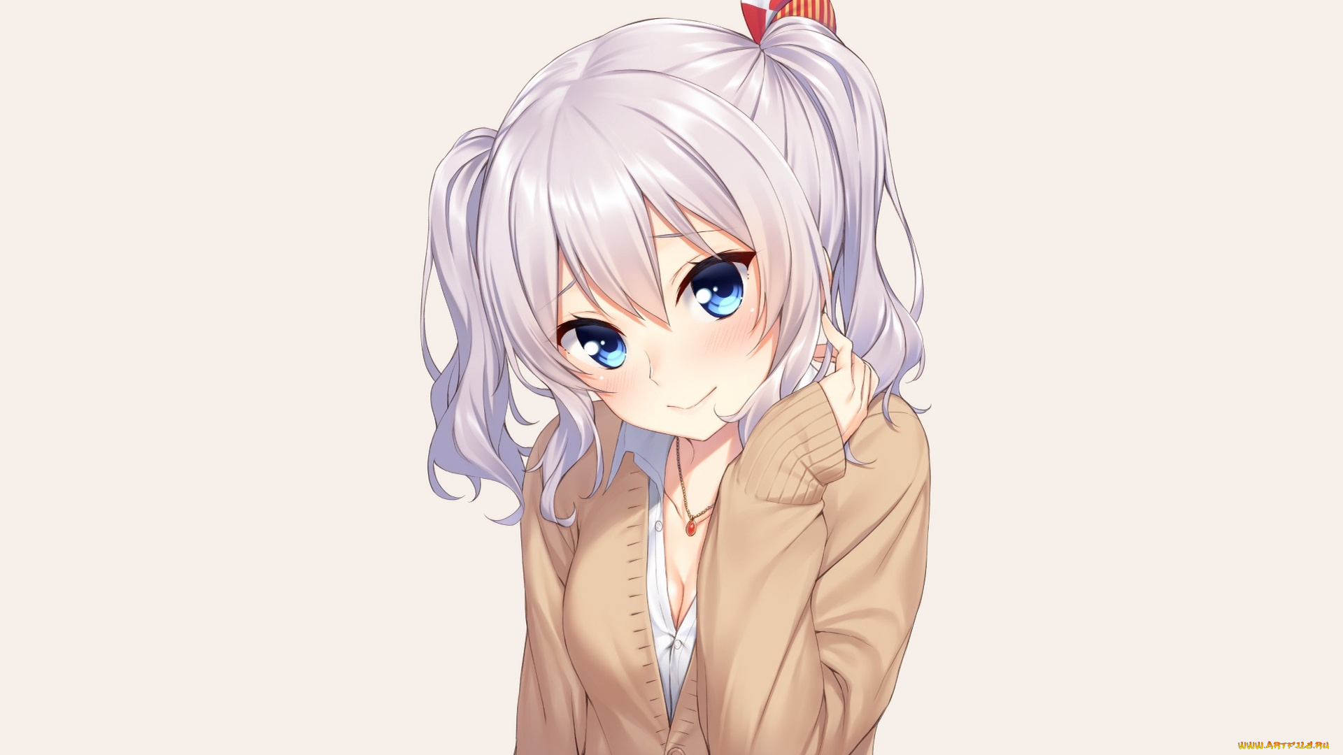 аниме, kantai, collection, девушка, взгляд, фон