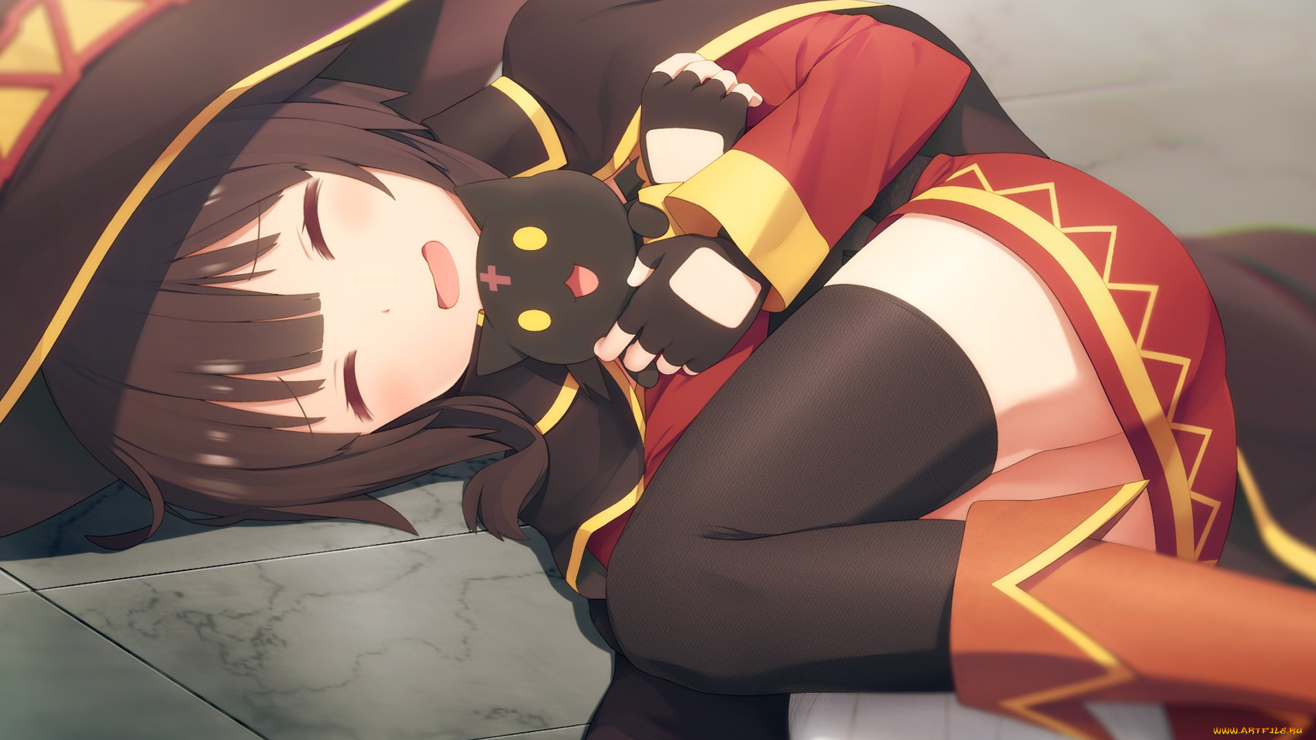 аниме, kono, subarashii, sekai, ni, shukufuku, wo, девушка, взгляд, фон