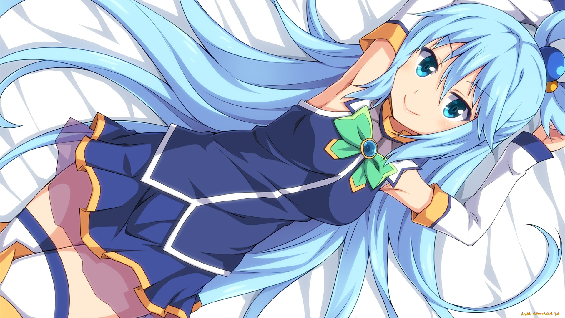 аниме, kono, subarashii, sekai, ni, shukufuku, wo, девушка, взгляд, фон