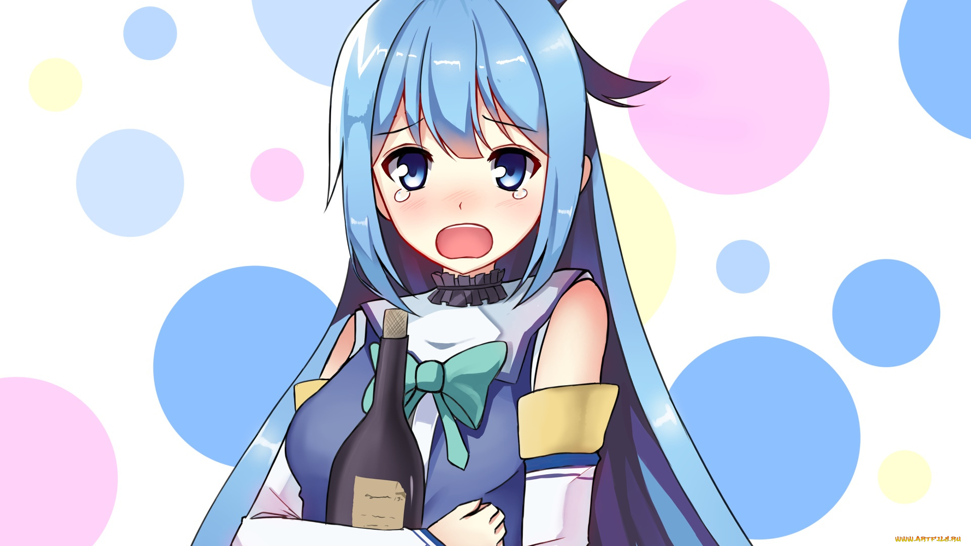 аниме, kono, subarashii, sekai, ni, shukufuku, wo, девушка, взгляд, фон