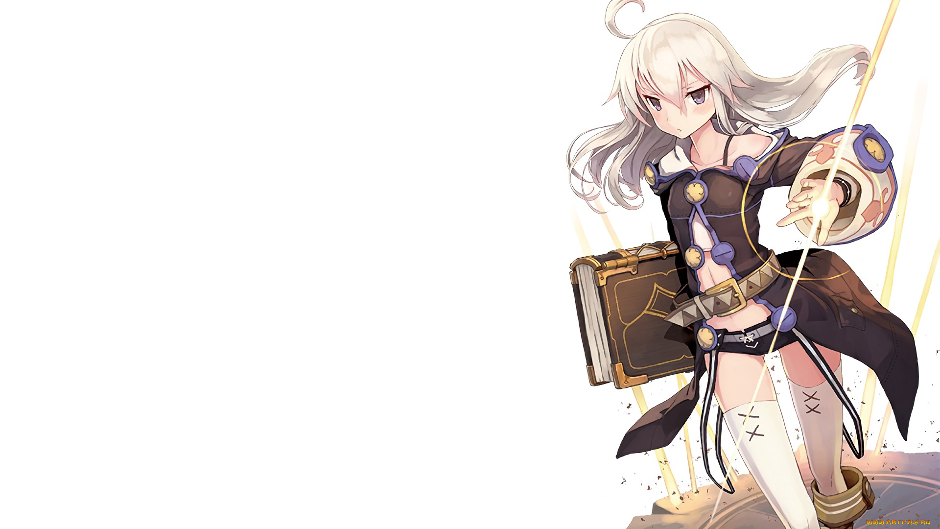 аниме, магия, , колдовство, , halloween, девушка, взгляд, фон